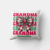 パーソナライズされたクリスマスおばあちゃんコケットボウ クッション (裏面)