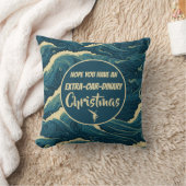 パーソナライズされたクリスマスおもしろいボート クッション (ブランケット)