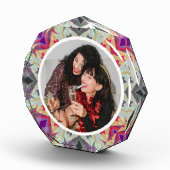 パーソナライズされたクリスマスすてき星赤紫 フォトブロック (右)