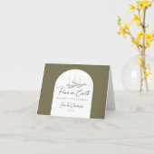 パーソナライズされたクリスマスたたみ カード (黄色い花)