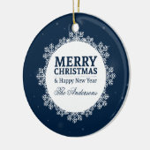 パーソナライズされたクリスマスとお正月 |オーナメント セラミックオーナメント (左)