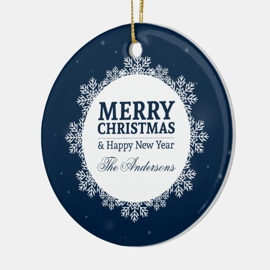 パーソナライズされたクリスマスとお正月 |オーナメント セラミックオーナメント (左)