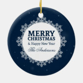 パーソナライズされたクリスマスとお正月 |オーナメント セラミックオーナメント (裏面)
