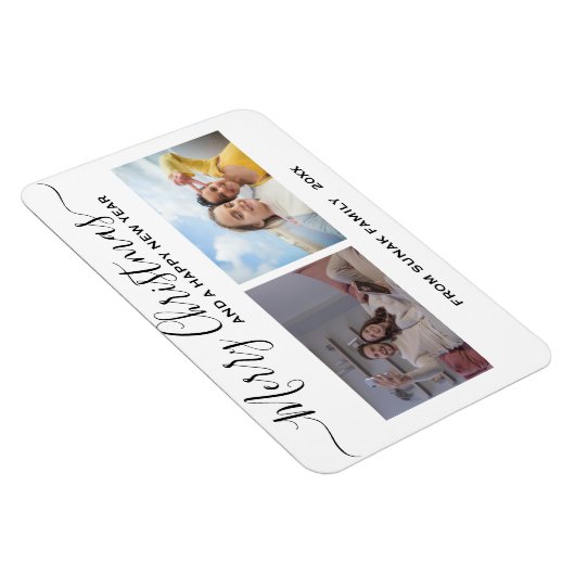 パーソナライズされたクリスマスと休日のフォトマグネット マグネット (右側)