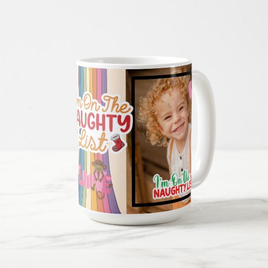 パーソナライズされたクリスマスのいけな可愛い写真 コーヒーマグカップ (正面右)