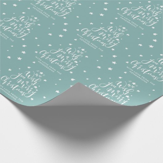 『パーソナライズされたクリスマスのお目出とうございます! ラッピングペーパー (角)