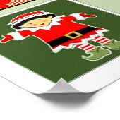 パーソナライズされたクリスマスのアドベントカレンダー ポスター (角)