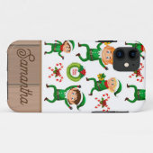 パーソナライズされたクリスマスのエルフパターン Case-Mate iPhoneケース (裏面(横))