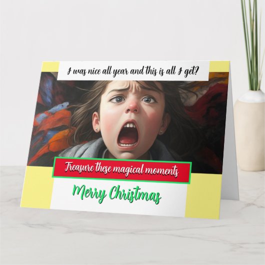 パーソナライズされたクリスマスのカードは俺が手に入れたか? カード (正面)