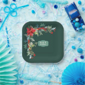 パーソナライズされたクリスマスのキスミントリース ペーパープレート (パーティー)