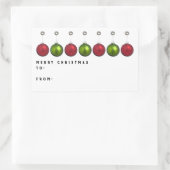 パーソナライズされたクリスマスのギフトタグ 長方形シール (バッグ)