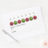 パーソナライズされたクリスマスのギフトタグ 長方形シール (封筒)