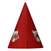 パーソナライズされたクリスマスのコアラ漫画パーティー帽子 パーティーハット (裏面)