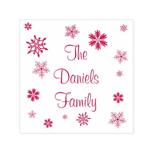 パーソナライズされたクリスマスのスノーフレーク自己スタンプ セルフインキングスタンプ (デザイン)