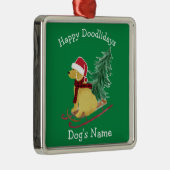 パーソナライズされたクリスマスのソリ メタルオーナメント (右)