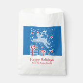 パーソナライズされたクリスマスのトナカイ党の好意バッグ フェイバーバッグ (正面)