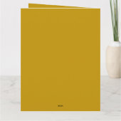 パーソナライズされたクリスマスのトナカイ頭金ゴールドグリーン カード (裏面)