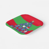 パーソナライズされたクリスマスのナプキン「ベリークリスマス」 ペーパープレート (傾斜あり)