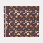 パーソナライズされたクリスマスのフリースブランケット フリースブランケット (正面(横))