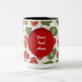 パーソナライズされたクリスマスのミッテンス ツートーンマグカップ (中央)