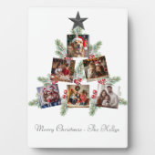 パーソナライズされたクリスマスの写真の木 フォトプラーク (正面)