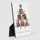 パーソナライズされたクリスマスの写真の木 フォトプラーク (側面)