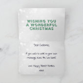 パーソナライズされたクリスマスの写真カード シーズンカード (内部)