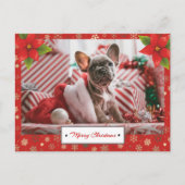 パーソナライズされたクリスマスの写真 ポストカード (正面)