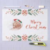 パーソナライズされたクリスマスの写真 薄葉紙 (クラフト)