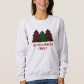 パーソナライズされたクリスマスの家族の祝日 スウェットシャツ (正面)