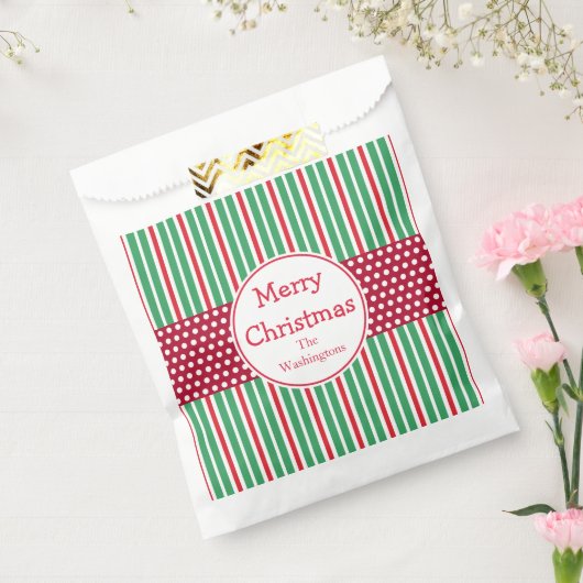 パーソナライズされたクリスマスの抱き枕 フェイバーバッグ (封をした状態)