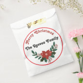 パーソナライズされたクリスマスの挨拶と名前 フェイバーバッグ (封をした状態)