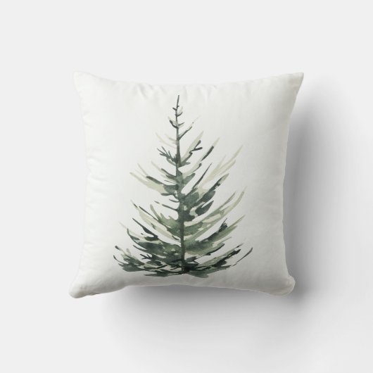 パーソナライズされたクリスマスの木の農家装飾用クッション クッション (裏面)