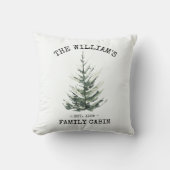 パーソナライズされたクリスマスの木の農家装飾用クッション クッション (正面)
