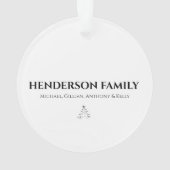 パーソナライズされたクリスマスの木 オーナメント (裏面)