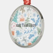 パーソナライズされたクリスマスの装飾 メタルオーナメント (左)