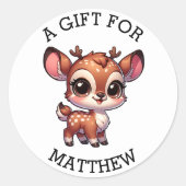 パーソナライズされたクリスマスの贈り物 ラウンドシール (正面)