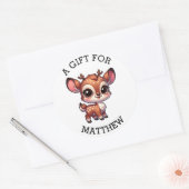 パーソナライズされたクリスマスの贈り物 ラウンドシール (封筒)