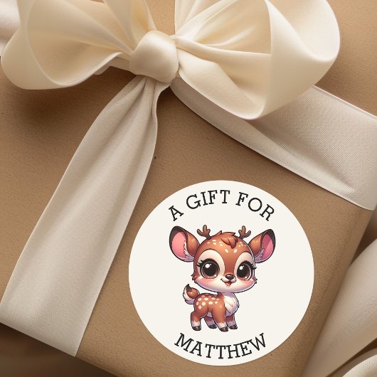 パーソナライズされたクリスマスの贈り物 ラウンドシール