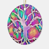 パーソナライズされたクリスマスの飾り木 セラミックオーナメント (左)