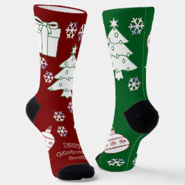 パーソナライズされたクリスマスアートソックス ソックス