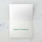 パーソナライズされたクリスマスイエロー・ラブラドール・レトリーバード名門私立校風のッグ シーズンカード (内部)