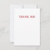 パーソナライズされたクリスマスイニシャルサンキューカード サンキューカード (裏面)