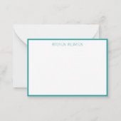 パーソナライズされたクリスマスウィンターフォレスト ノートカード (裏面)