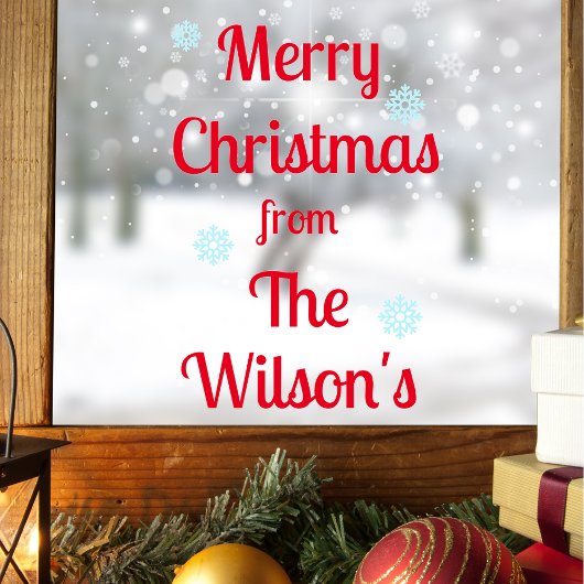 パーソナライズされたクリスマスウィンドウ ウィンドウサイン