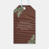 パーソナライズされたクリスマスウッドデザインギフトラベル ギフトタグ (裏面)
