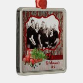 パーソナライズされたクリスマスウッドトラック写真オーナメント メタルオーナメント (右)