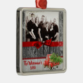 パーソナライズされたクリスマスウッドトラック写真オーナメント メタルオーナメント (右)