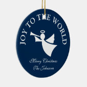 パーソナライズされたクリスマスエンジェルツリーオーナメント セラミックオーナメント (右)