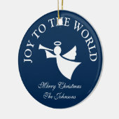 パーソナライズされたクリスマスエンジェルツリーオーナメント セラミックオーナメント (左)